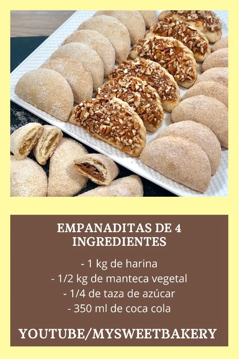 Dessert Empanadas Recipe, Sweet Empanadas Recipe, Easy Empanadas Recipe, Mexican Pastries, Cornbread Recipe Sweet, Mexican Sweet Breads, Mexican Dessert Recipes, Boozy Desserts, Empanadas Recipe