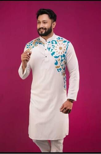 Panjabi For Men, Formal Shirt Design, Man Dress Design, Fabric Paint Shirt, Boys Kurta Design, Stylish Men Wear, Wedding Dresses Men Indian, Gents Kurta, Kurta Men