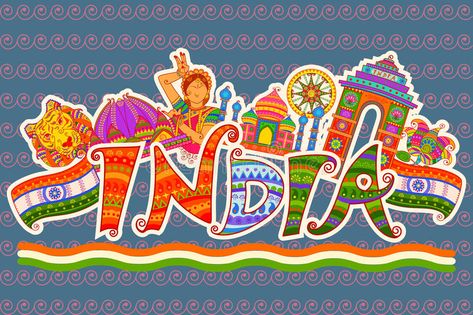 Monuments Of India, Elementary Drawing, Culture Of India, Independence Day Drawing, Composition Drawing, India Poster, School Board Decoration, India Culture, Historical Monuments