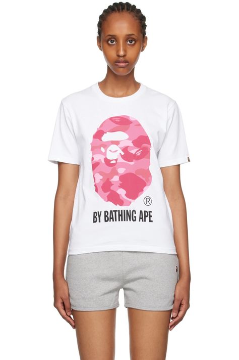 Discover great products at the best prices at Dealmoon. Bape White & Pink 'By Bathing Ape' T-Shirt. Price:$78.00 at SSENSE Bape Shirt, College Sweater, College T Shirts, A Bathing Ape, Cargo Pants Women, Cute Everyday Outfits, Oversize Hoodie, Coupon Codes, Everyday Outfits