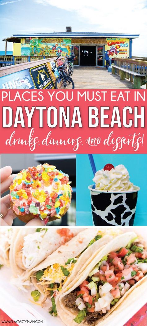 Daytona Beach Restaurants, Destin Florida Restaurants, Daytona Florida, Best Island Vacation, Florida Food, Daytona Beach Florida, Florida Restaurants, Usa Beaches, Beach Meals