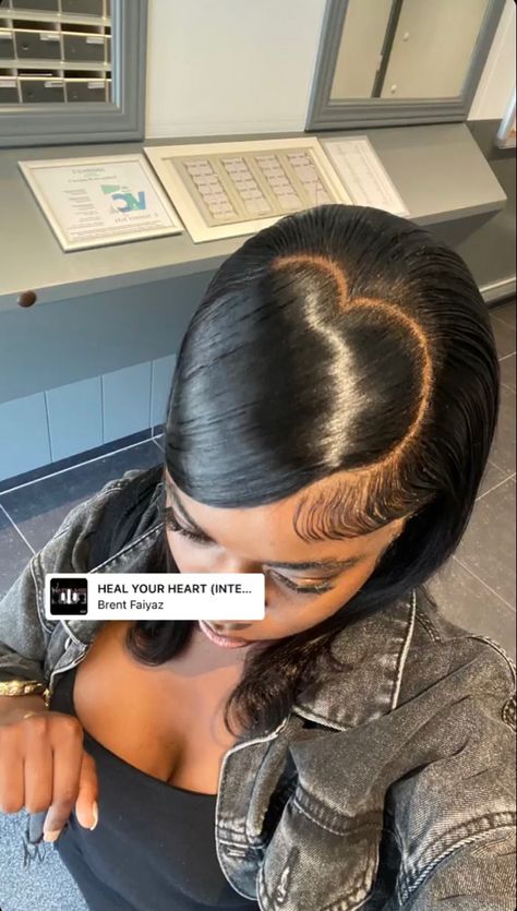 Heart shaped style Heart Shaped Hairstyles, Hair Inspo Black, Hairstyle Ideas, Hair Inspo, Heart Shapes, Hairstyles, Hair Styles, Hair, Black