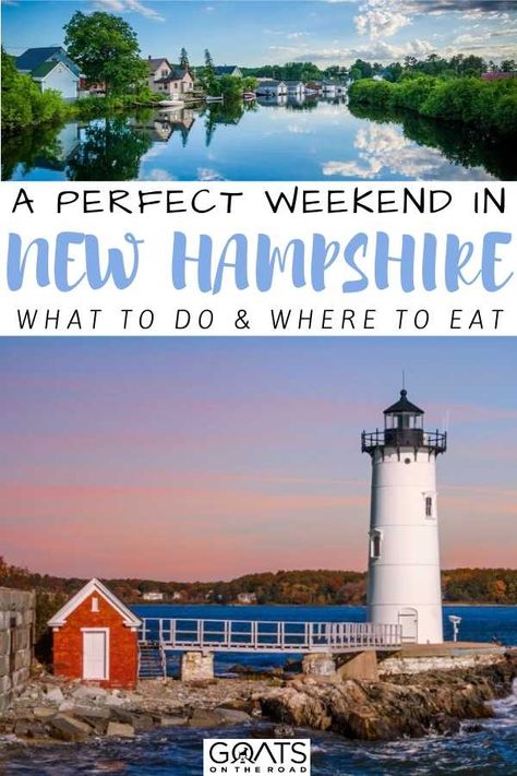 Here’s a guide to a perfect weekend in New Hampshire, including what to do, where to eat, top attractions, and more! Discover the best things to do on your weekend in New Hampshire! | #travel #beautifulplaces #traveltips New Hampshire Travel, Winter Weekend Getaway, Retirement Goals, Lego Dinosaur, Best Weekend Trips, England Travel Guide, New England Road Trip, East Coast Road Trip, Food To Eat