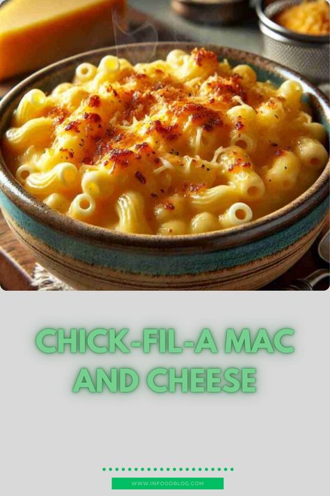 Chick-fil-A Mac and Cheese Chick Filet Mac & Cheese, Chick Fil A Mac N Cheese, Cajun Chicken Pasta Recipes, Cheese At Home, Creamy Mac And Cheese, Cajun Chicken Pasta, Cajun Chicken, Mac And Cheese Recipe, Chicken Pasta Recipes