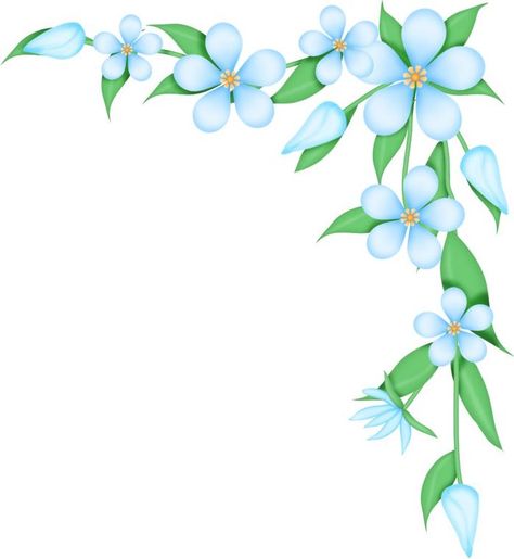 Flower Border Clip Art | Flower Corner Borders - ClipArt Best Corner Drawing Ideas, Corner Flower Design, Flower Corner Border, Corner Clipart, Border Drawing, Flower Border Clipart, Drawing Borders, Corner Border, Flower Borders