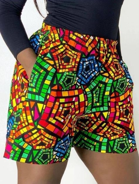 Ankara Shorts For Women, Kitenge Designs For Young Ladies, Ankara Shorts, African Maxi Dress Ankara, African Maxi Dress, African Print Pants, Kitenge Designs, African Print Jumpsuit, Fashion Work Outfit