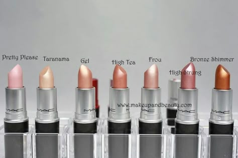 Frosty Lipstick, Mac Swatches, Rose Gold Lipstick, Frost Lipstick, Makeup Wholesale, Mac Lipstick Swatches, Mac Lipstick Shades, Lipstick Photos, Gel Lipstick