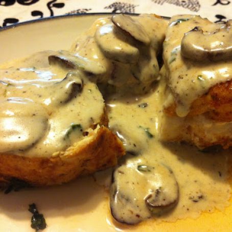 Chicken Cordon Bleu with Mushroom Sauce Recipe - (4.3/5) Mushroom Sauce For Chicken, Chicken Casserole Dinners, Mushroom Sauce Recipe, Chicken Cordon, Chicken Cordon Bleu, Sauce For Chicken, Christmas Food Dinner, Kraft Recipes, Best Chicken Recipes