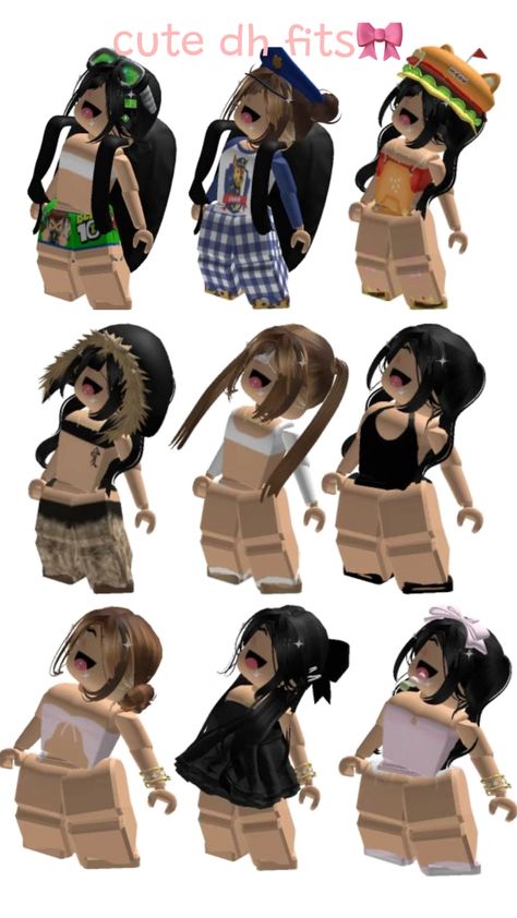 Dh Roblox Girl Outfits, Goth Roblox Avatars, Y2k Core, Emo Roblox Outfits, Emo Roblox, Outfit Roblox, Eid Outfit, Rblx Fits, Y2k Emo