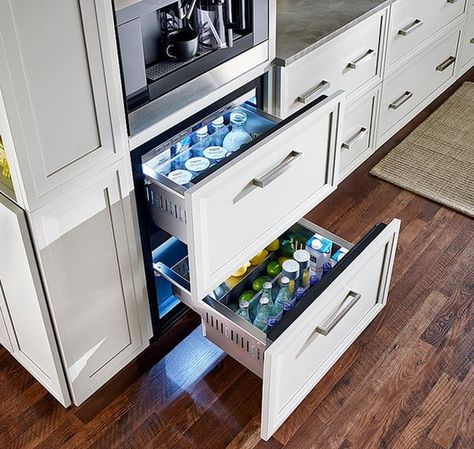 Undercounter Refrigerators – The New Must-Have In Modern Kitchens Undercounter Refrigerator Drawers, Modern Refrigerator, True Residential, Coffee Station Kitchen, Fridge Drawers, Undercounter Refrigerator, Under Counter Fridge, Home Coffee Stations, Refrigerator Drawers