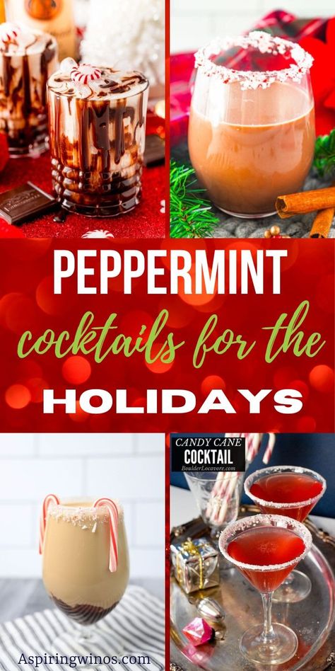 Chocolate Peppermint Cocktail, Peppermint Snaps Drinks, Holiday Cocktails Peppermint, Peppermint Vodka Recipes, Peppermint Liquor Drinks, Peppermint Holiday Cocktails, Peppermint Vodka Cocktails, Peppermint Christmas Cocktails, Peppermint Cocktail Christmas