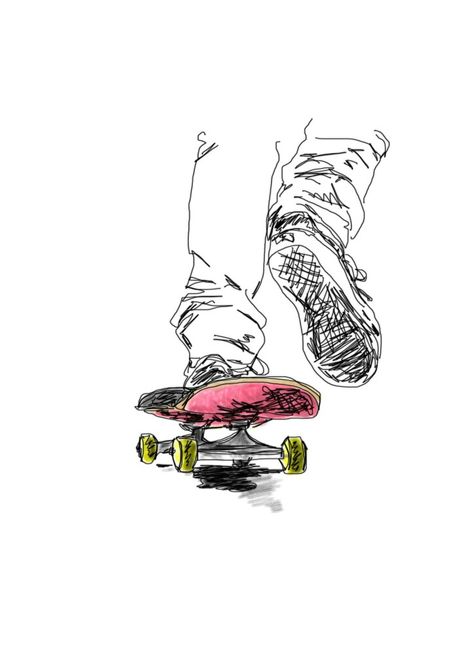 skate ilustration by marta cortes #pinkskate #skate #ilustrationskate Graffiti Art Skateboard, Skating Sketch, Skate Aesthetic Wallpaper, Skate Girl Outfit, Skate Wallpaper, Skate Tattoo, Skater Art, Skate Boy, Skate Aesthetic