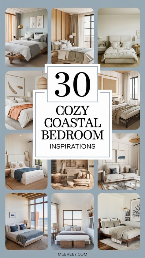 Infuse your home with breezy elegance using 30 Cozy Coastal Bedroom Inspirations For Effortless Beach Charm! Design a stunning Beach Bedroom Theme with insights from Coastal Bedrooms Master designers.