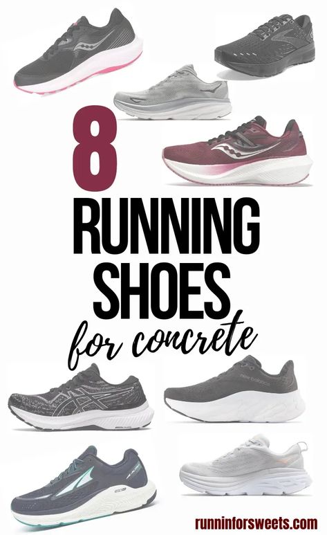 Here are the best running shoes for concrete! With maximum cushioning, support and stability, these shoes offer impact protection and comfort. Beginner Half Marathon Training, Marathon Training Motivation, Running Gadgets, Marathon Training For Beginners, Marathon Gear, Marathon Motivation, Speed Workout, Half Marathon Training Plan, Barefoot Running