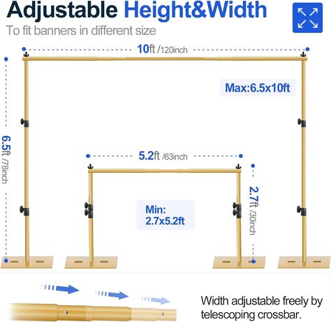 Amazon.com : Emart Backdrop Stand, 6.5x10 ft Adjustable Photo Background Pipe and Drape Photography Kit with Heavy Duty Metal Base for Parties, Wedding, Video Studio, Birthday : Electronics Photography Backdrop Stand, Pipe And Drape, Photography Kit, Video Studio, Booth Ideas, Backdrop Stand, Wedding Video, Photo Background, Photo Backgrounds