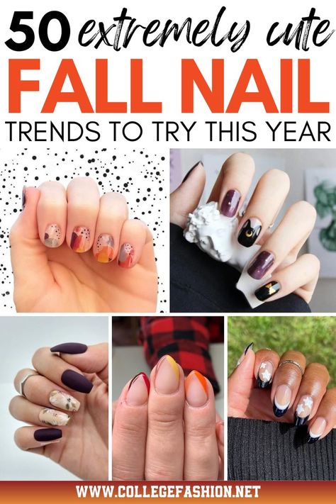 fall nail trends Nail Trends For 2023, Spice Nails, Taupe Nails, Elegant Manicure, Fall Nail Trends, Pumpkin Nails, Fall Nail Art Designs, Cute Nails For Fall, Plaid Nails