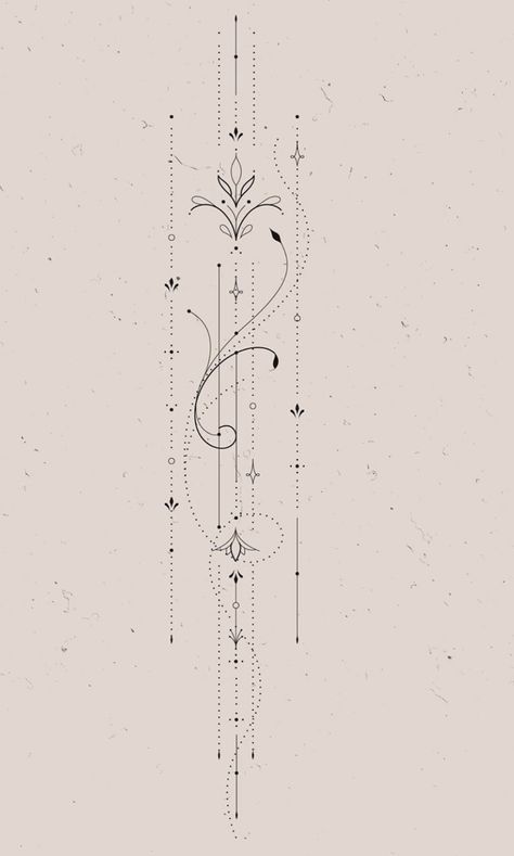 Spiritual Spine Tattoos For Women, Clavical Tattoos, Womens Sternum Tattoo Ideas, Nature Spine Tattoo, Women Spine Tattoo Ideas, Fineline Spine Tattoo, Delicate Sternum Tattoo, Unalome Tattoo, Muster Tattoos