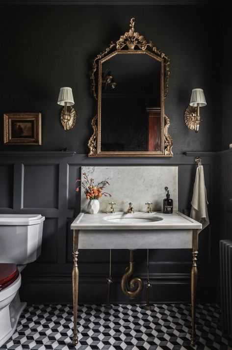 Colour Trends 2022 - Claire Jefford Dark Bar, New Ravenna, Friends Leave, Victorian Bathroom, Washroom Design, Stone Bath, Tag Friends, Bathroom Storage Cabinet, Modern Farmhouse Kitchens