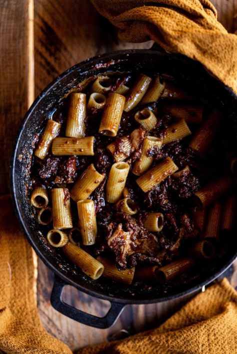 Oxtail Ragu Recipe, Oxtail Ragu, Beef Oxtail, Grass Fed Steak, Raw Pet Food, Oxtail Recipes, Ragu Recipe, Bread Shop, Rigatoni Pasta