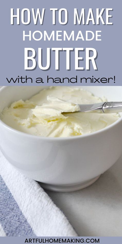 Homemade Heavy Cream, Butter From Scratch, Ice Cream Aesthetic, Diy Butter, Butter Recipes Homemade, Cream Sauce Pasta, Make Butter, Cultured Butter, Making Butter