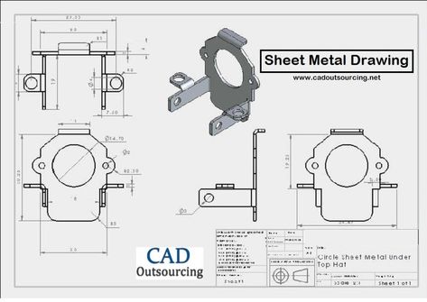 Sheet Metal Design and Drawing Services  - CAD Outsourcing Services Metal Drawing Tutorial, Sheet Metal Design, Sheet Metal Drawing, Isometric Drawing Exercises, San Francisco Architecture, Metal Sheet Design, Solidworks Tutorial, Metal Drawing, Autocad Tutorial