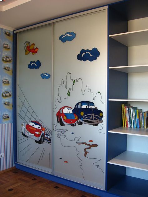 Kids Bedroom Wardrobe Design, Kids Room Wardrobe Design, Kids Wardrobe Design, Kids Bed Design, Sliding Door Wardrobe Designs, Wardrobe Design Modern, Kids Room Interior Design, Modern Kids Bedroom, Wardrobe Door Designs