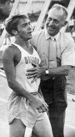 Bill Bowerman, the Genius on whom Nike was built wuth his protoge, Steve Prefontaine, America's greatest distance runner Bill Bowerman, Steve Prefontaine, I Love To Run, Different Types Of Sneakers, People Running, Runners World, Sports Hero, University Of Oregon, American Sports