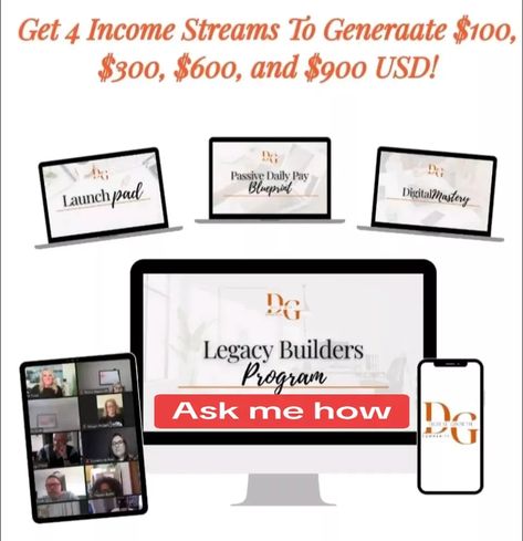 Create multiple streams of income from your phone Legacy Builder Program, Webinar Invitation, Business Learning, Learn And Earn, Ebook Promotion, Streams Of Income, Email Marketing Automation, Building A Personal Brand, Play Money & Banking