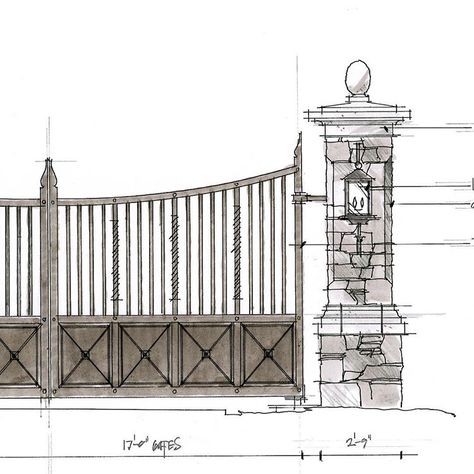 Hamptons Garden, Property Gates, Stock Dove, Driveway Entrance Landscaping, Farm Entrance, Gate Entrance, Estate Gates, Gate Designs, Driveway Entrance