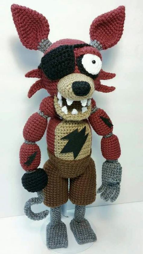 Finn's Pick: Crochet Foxy Amigurumi From Five Nights At Freddy's #crochet #fnaf #amigurumi Crochet 5 Nights At Freddys, Crochet Five Nights At Freddys, Fnaf Crafts, Amigurumi For Beginners, Amigurumi Rabbit, Daughter's Birthday, Amigurumi Animals, Easy Crochet Projects, Kawaii Crochet