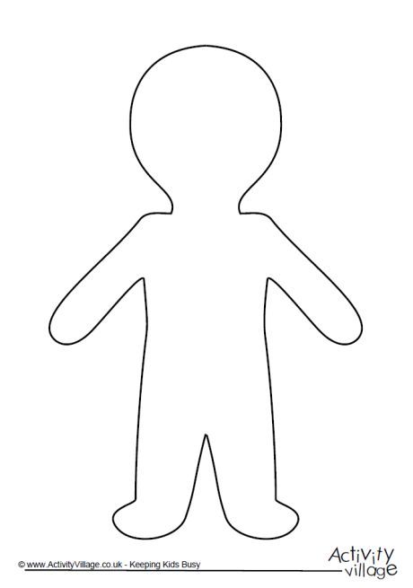 Person template People Outline, Doodle Template, Person Template, People Craft, Draw Zentangle, Art Person, Winter Activities Preschool, Body Template, Montessori Art