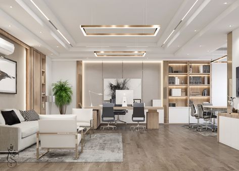 Ceo Office Design Luxury Modern, Ceo Office Design Luxury, Modern Classic Office, Ceo Office Design, Modern Office Design Inspiration, Classic Office Interior, Law Office Design, Office Cabin Design, Waiting Room Design