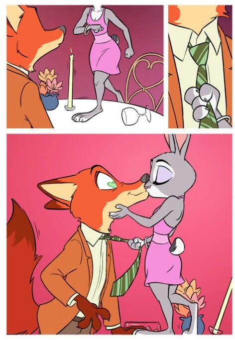 First Date - 4 ♡ Best Scene Zootopia Tumblr, Zootopia Fanart, Zootopia Nick And Judy, Zootopia Comic, Zootopia Art, Nick And Judy, Disney Zootopia, Cartoon Couple, Disney Jokes