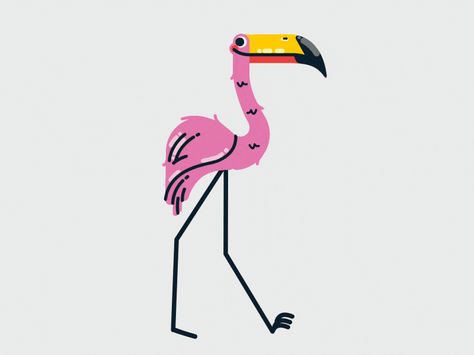 Flamingo Flamingo Character Design, Flamingo Animation, Flamingo Cartoon, Flamingo Pictures, Fringe Festival, Simple Cartoon, Ipad Art, Charlie Brown And Snoopy, Animation Reference