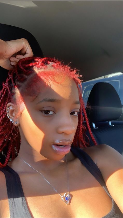 Feed In Braids Hairstyles, Box Braids Hairstyles For Black Women, Dyed Hair Inspiration, Braids Hairstyles Pictures, Cute Box Braids Hairstyles, Pretty Braided Hairstyles, Slick Hairstyles, Dope Hairstyles, Natural Hair Tips