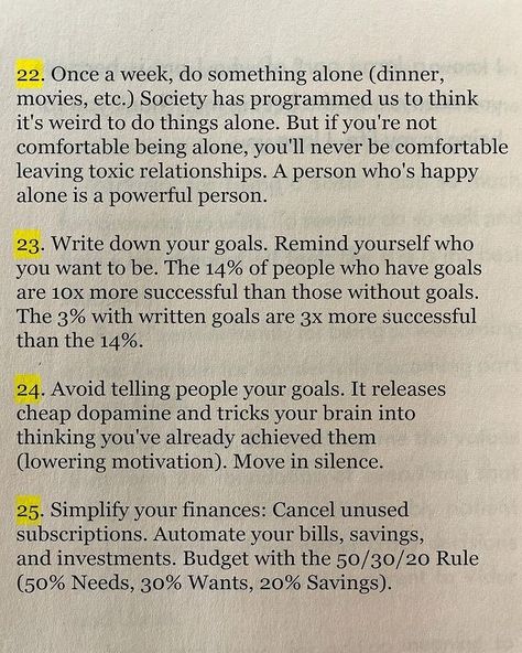 Tim Ferriss | Repost from @librarymindset (Based on "Life hacks I know at 30 I wish I knew at 20" by @benmeer) | Instagram Inspirational Paragraphs, Mental Healing, Happy Alone, Building Self Esteem, Tim Ferriss, Best Life Advice, Emotional Awareness, Get My Life Together, Journal Writing Prompts