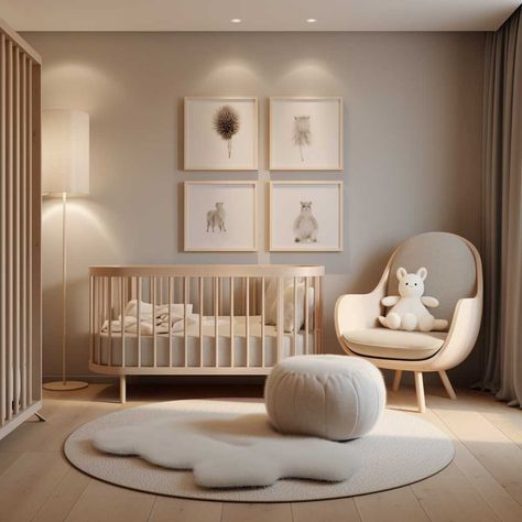 Making Magic with Newborn Room Decoration Ideas • 333+ Images • [ArtFacade] Dark Floor Nursery, Small Bedroom Nursery Ideas, Newborn Bedroom Ideas, Newborn Baby Room Ideas, Baby Bedroom Ideas Newborn, Nursery Small Room, Cool Nursery Ideas, Neutral Baby Nurseries, Newborn Room Decoration