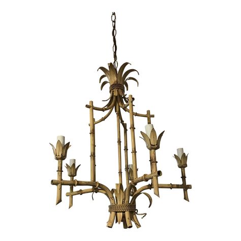 Metal Bamboo Chandelier - Image 1 of 6 Chinoiserie Lighting, Candle Wax Dripping, Birdcage Chandelier, Bamboo Chandelier, British Colonial Decor, Colonial Decor, Small Chandelier, Ceiling Canopy, Candelabra Bulbs