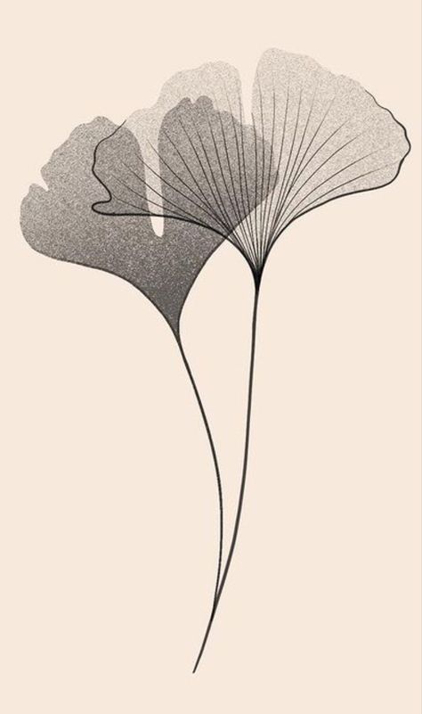 Ginko Leaf Design, Ginkgo Leaf Drawing, Ginko Leaf Tattoos, Art Deco Tattoo, Black Line Tattoo, Line Tattoo Ideas, Nouveau Tattoo, Ankle Tattoos For Women, Doodle Tattoo