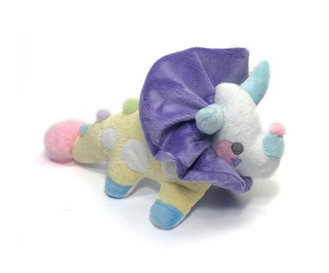 "This adorable plushie is here to make you smile! Our Funceratops is a combination of a clown and triceratops and will surely bring a bit of joy to your world! Finished product measures: 9.5\" long 6.5\" tall 5\" wide *Measurements are approximate as each item is handmade and will naturally vary slightly.* -- Items are made to order. Handling time listed is long, but items will be made and shipped out in the order they are received. It is possible for items to be made shipped much faster than es Cool Plushies, Pastel Plushies, Unique Plushies, Weird Plushies, Silly Plushies, Clown Plush, Pastel Circus, Cute Clown, A Clown