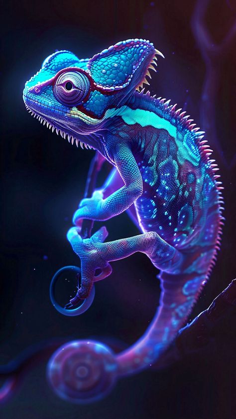 free wallpapers 4K chameleon, animal, blue, nature, art for mobile and desktop Chameleon Wallpaper, Mushroom Outfit, Bmw Black, Dark Black Wallpaper, Android Wallpaper Art, Blue Nature, Motorcycle Art, Art Animals, Tree Silhouette