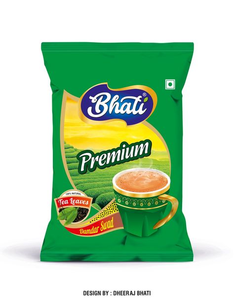 Bhati ( Premium Tea Pouch Packaging Design ) Tea Pouch Packaging Design, Premium Tea Packaging, Pouch Packaging Design, Tea Pouch, Ads Design, Premium Tea, Food Advertising, Pouch Packaging, Tea Design