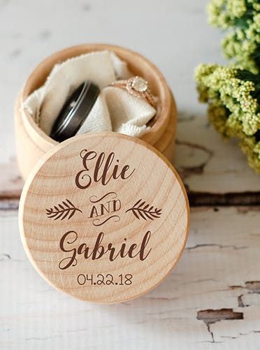 Wooden Engagement Ring Boxes, Ring Bearer Box Rustic, Ring Box Wedding Rustic, Mrs Ring, Engraved Ring Box, Wooden Rings Engagement, Engraved Wooden Boxes, Custom Ring Box, Wedding Ring Styles