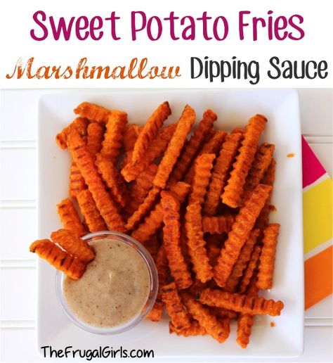 Marshmallow Dipping Sauce for Sweet Potato Fries! ~ from TheFrugalGirls.com  {it's ooey and gooey, and kind of tastes like a churro!  It's SO yummy!} #recipes #thefrugalgirls Marshmallow Dipping Sauce, Sauce For Sweet Potato Fries, Red Robin Campfire Sauce, Campfire Sauce, Marshmallow Sauce, Sweet Potato Recipes Fries, Marshmallow Dip, Dip Sauce, Homemade Sauce Recipes