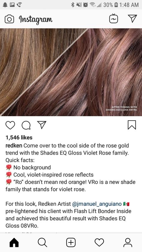 Brown Rose Hair, Rose Brown Hair Color, Pinkish Brown Hair, Pink Brown Hair, Rose Brown Hair, Rose Gold Highlights, Gold Trend, Ash Brown Hair, Rosé Brown