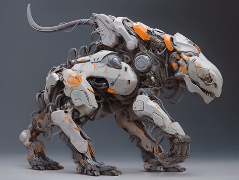 ArtStation - Horizon Zero Dawn - Creature Compendium - Fan Art Horizon Zero Dawn Robot, Mechanical Animals, Robot Animal, Futuristic Armor, Cyborgs Art, Futuristic Robot, Ark Survival Evolved, Creature Artwork, Arte Robot