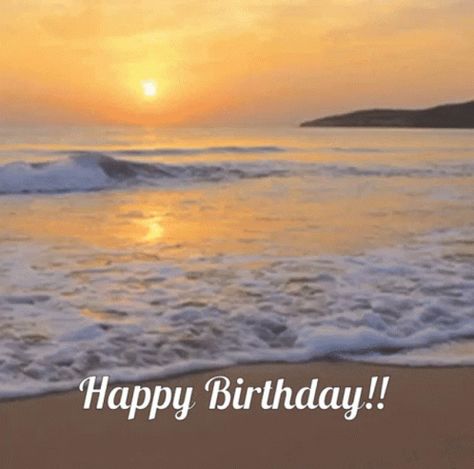 Sunset Animated, Happy Birthday Beach Images, Beach Happy Birthday, Unappreciated Quotes, Birthday Animated Gif, Birthday Animated, Happy Birthday Wishes For A Friend, Small Pleasures, Quotes Work