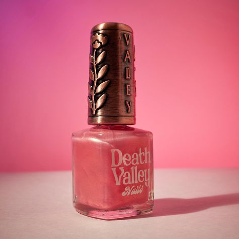 Delicate sheer pink with multichrome shimmer 10-free. Vegan. Cruelty-free. Nontoxic. We suggest using a base coat and 2-3 coats of polish followed by a top coat. This polish comes with a removable handmade decorative bronze cap atop our standard black matte nail polish cap - merging artistry with function. To forego bronze caps on your order click here. Swatches by @eviltwinnails @polish.d_ @melly.k.nails @melanted.mani Unique Nail Polish, K Nails, Cute Nail Polish, Matte Black Nails, Matte Nail Polish, Matte Nail, Nail Time, Nail Polish Bottles, Best Nail Polish