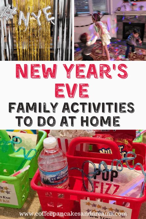 Nye Ideas For Kids At Home, At Home New Years Eve Party For Kids, Nye Countdown Ideas, At Home New Years Eve Party Families, New Years Eve Toddler Ideas, At Home Nye Party Ideas Kids, Kids Nye Countdown Ideas, New Year’s Eve Countdown Activities For Kids, New Years Eve Kids Ideas