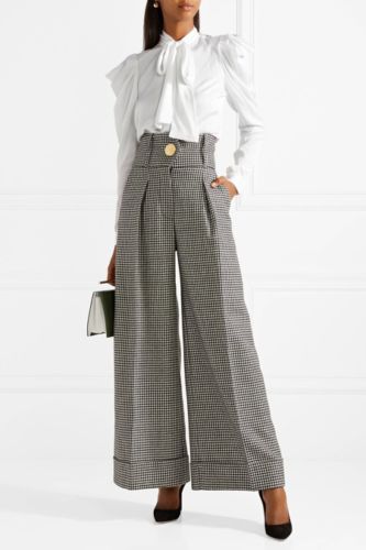 Baggy Pants, Puff Sleeve Blouse, Mode Inspiration, Work Attire, 80s Fashion, Business Fashion, Classy Outfits, Fashion Pants, Chic Outfits